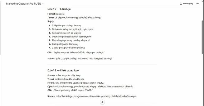 Marketing Operator Pro - AI do treści, DM i social mediów
