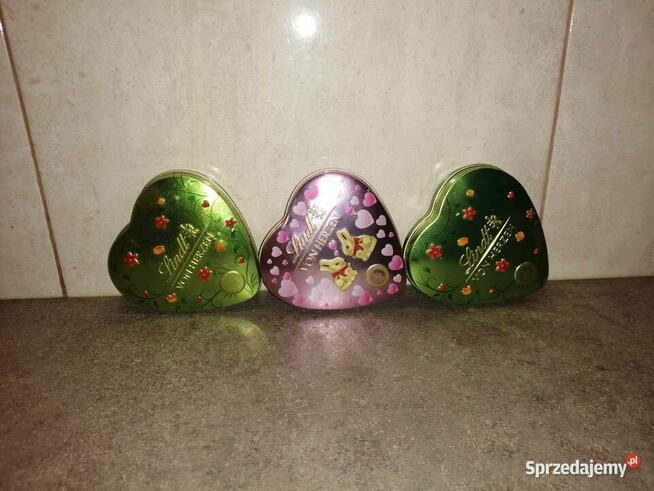 Puszka metalowa serce Lindt 3 szt
