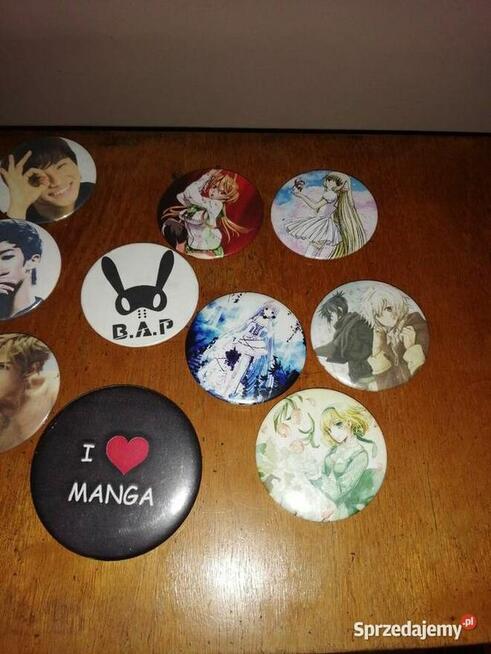 przypinki Kpop bap manga 14 szt