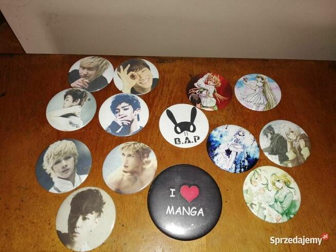 przypinki Kpop bap manga 14 szt