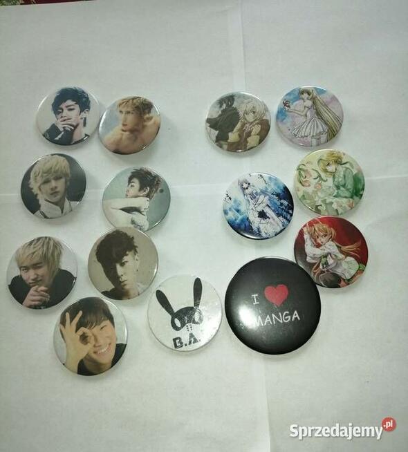 przypinki Kpop bap manga 14 szt