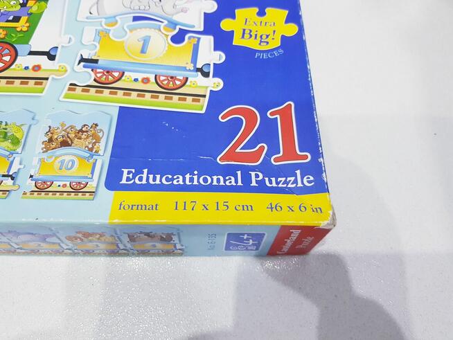 Edukacyjne puzzle pociąg dla dzieci 4+