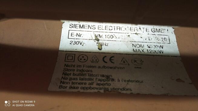 Odkurzacz przemysłowy Siemens sprzedam