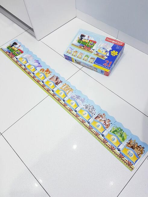 Edukacyjne puzzle pociąg dla dzieci 4+