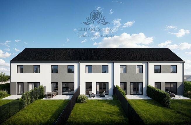DOM szereg środkowy 102,50m2 z działką 148m2m2, Iwiny Siechnice
