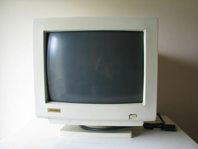 Monitor do komputera CRT Microspot 14cali 1995r Retro Gaming