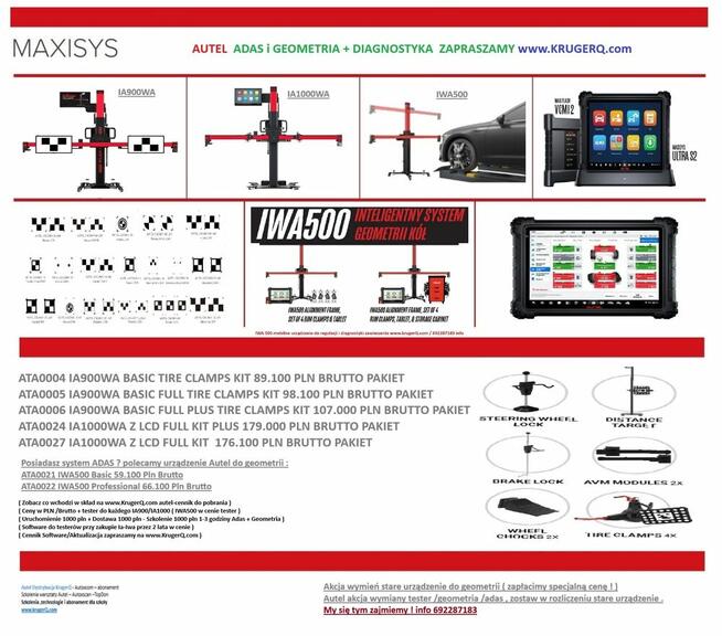 IA1000 wa adas AUTEL - max LCD i geometria Autel