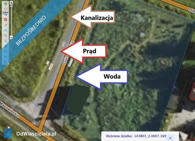 45 min od Warszawy (PKP, A2, S8), CPK 25 min., dz. budowlana 1700m, chodniki