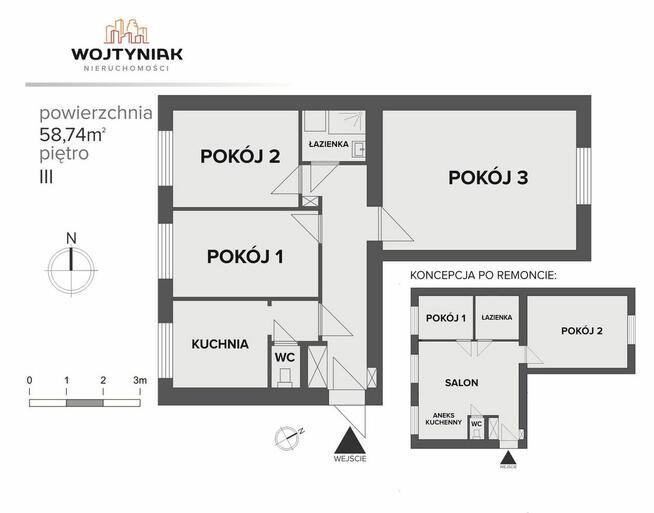 Krzywoustego | 3pok | rozkład | centrum | do remontu | 0% |