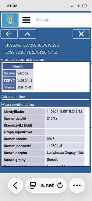 Działka na sprzedaż Ludwinowo Zegrzyńskie