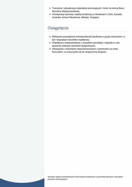 Szukam pracy biurowej, marketing admin, eksport od września