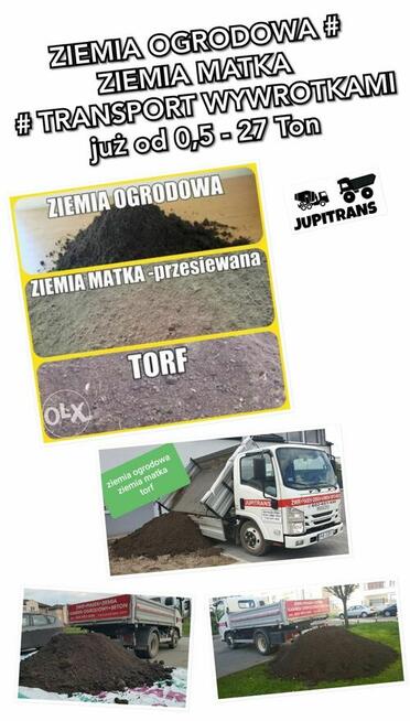 Ziemia Ogrodowa, Ziemia pod Trawnik Wywrotki 1-27ton Poznań