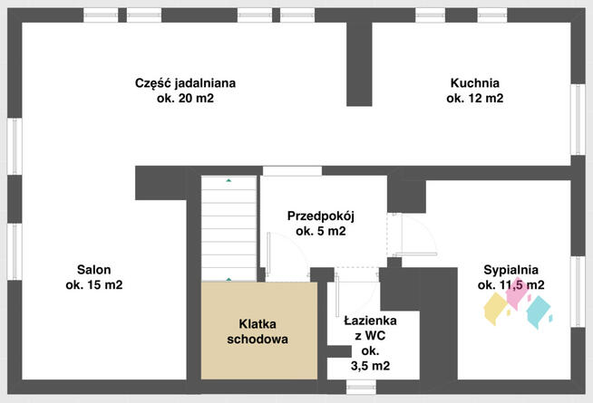 Nad Jez. Długim, 2 pok., ogród, ok. 68 m2