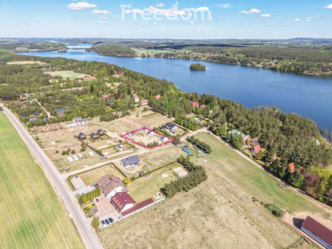 4 domki letniskowe, działka 2133m2, Kaszuby