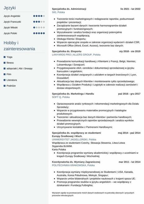 Szukam pracy biurowej, marketing admin, eksport od września