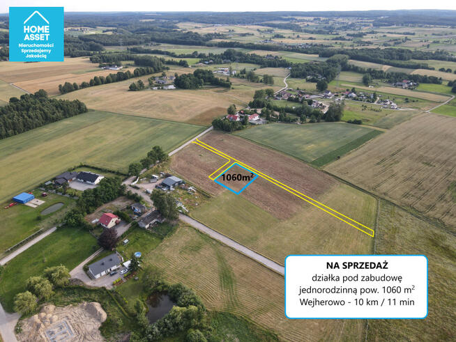 Działka budowlana Robakowo gm. Luzino, Rycerska