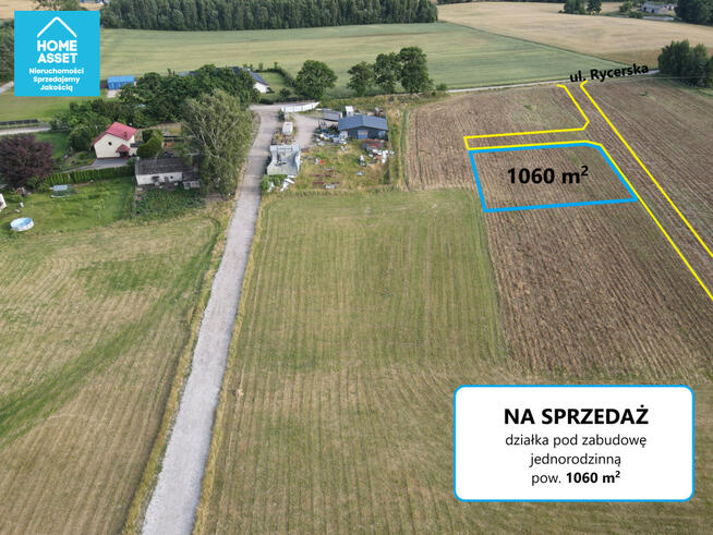 Działka budowlana Robakowo gm. Luzino, Rycerska
