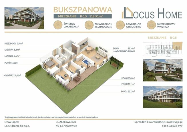 Nowoczesne mieszkanie 5-pokojowe z ogródkiem