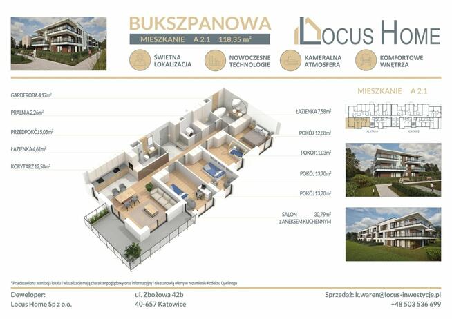 Nowoczesne mieszkanie 5-pokojowe z balkonem