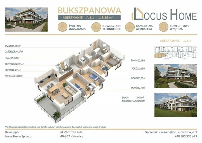 Nowoczesne mieszkanie 5-pokojowe z balkonem