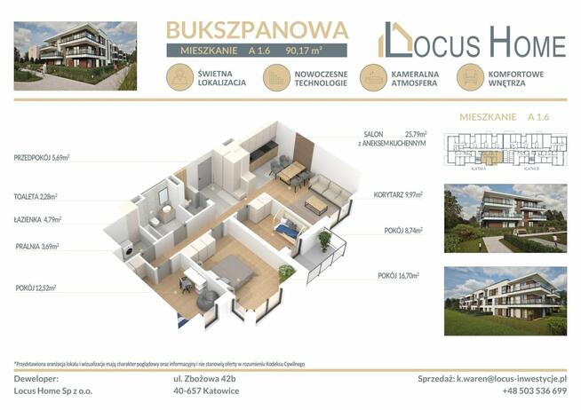 Nowoczesne mieszkanie 4-pokojowe z balkonem