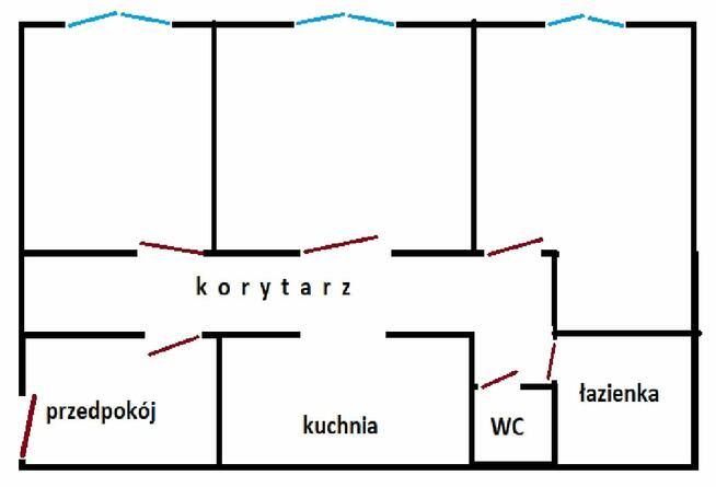 sprzedam M4 77m 3 pok.rozkładowe po remoncie