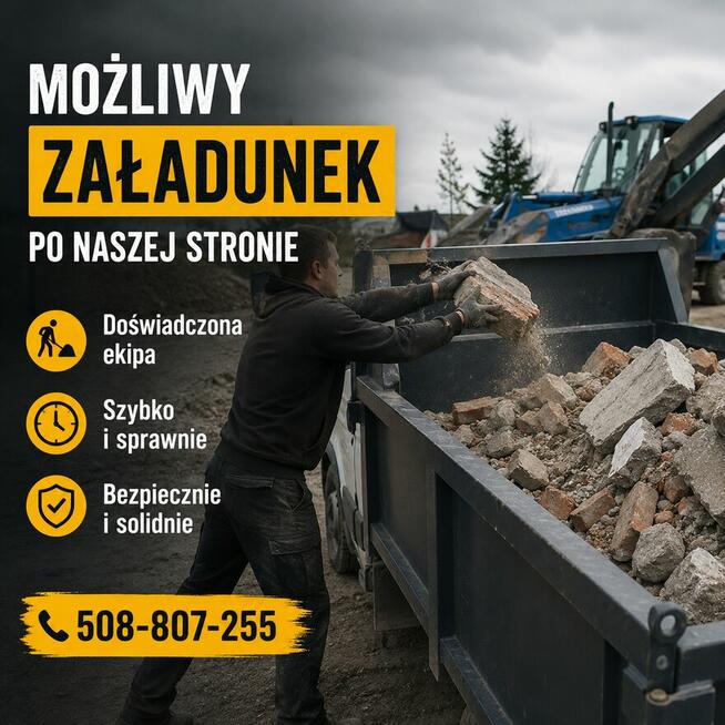 Wywóz Sprzątanie Gruzu Kontenery na Gruz Jedlińsk i okolice