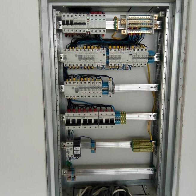 Uziemiemie, rozdzielnica,kable, przewody,oświetlenie, elektryk