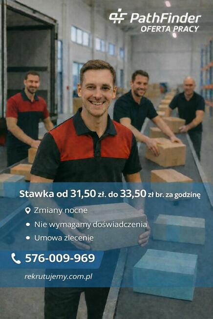Pracownik magazynowy, na zmianę nocną