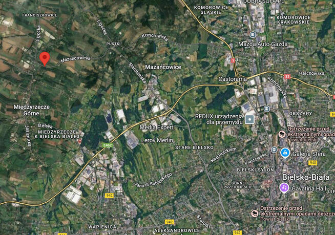 Działka budowlana 3829 m2 Międzyrzecze Dolne