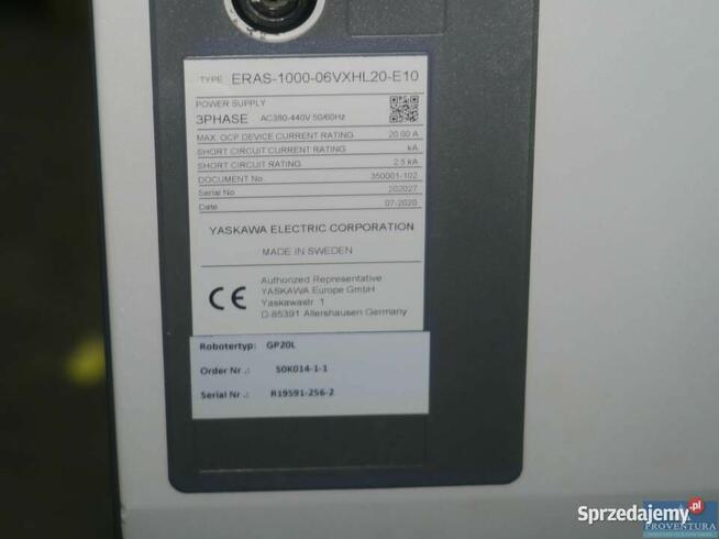 Robot przemysłowy Yaskawa MOTOMAN GP20HL