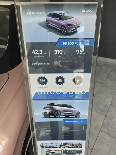 Dongfeng Box 42,3 kWh, 310 zasięg, 8Lat Gwarancji, Kamery 360,