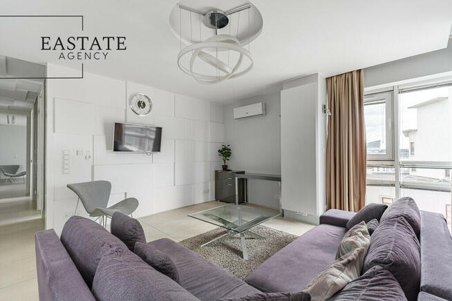 Apartament z panoramą centrum Warszawy