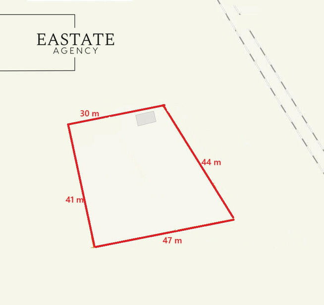 Działka budowlana 1635 m² z asfaltem i ogrodzeniem