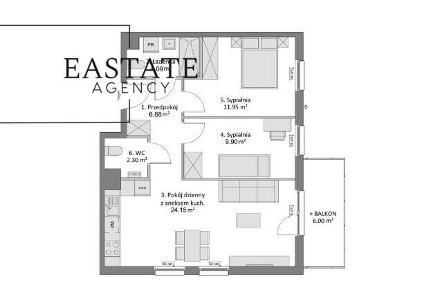 Funkcjonalne 3 pokoje | 59 m² | Pastelowa, Gdańsk