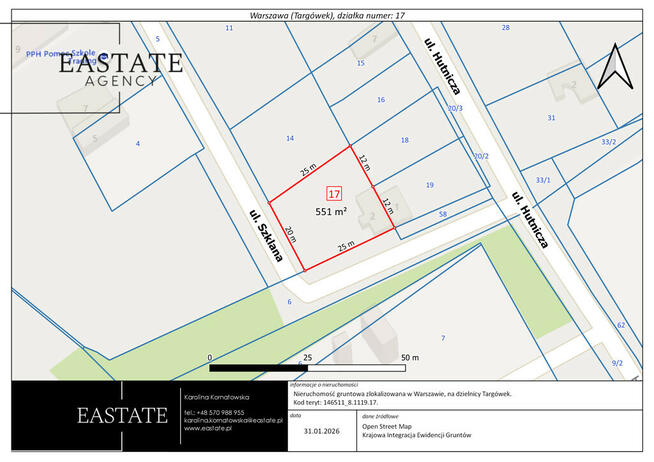 Działka przemysłowo-usługowa 551 m²