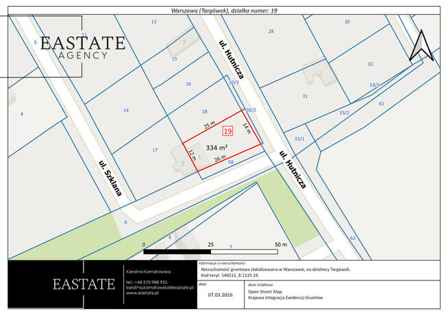 Działka przemysłowo-usługowa 335 m² | Targówek