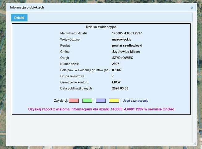 Działka usługowa Szydłowiec