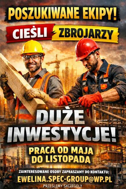 Zatrudnie do robót ciesielsko zbrojarskich