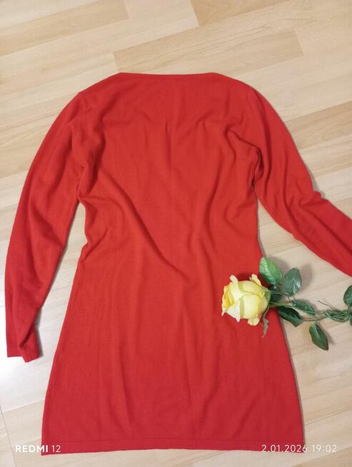 Sweter czerwony damski