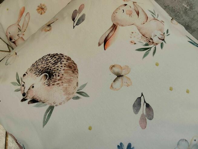 2 szt poszewki 40x40 bawełna króliczki jeżyk HandmadebyAmia