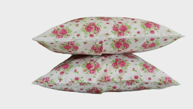 2 szt poszewki 40x40 bawełna różowe róże HandmadebyAmia