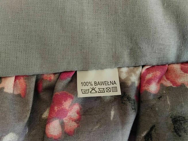 2 szt poszewki 40x40 bawełna szare z falbanką HandmadebyAmia
