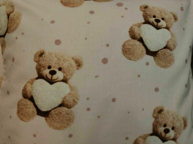 2 szt poszewki 40x40 bawełna misie serduszka HandmadebyAmia