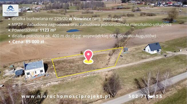 Działka na sprzedaż Nowinka (woj. podlaskie)