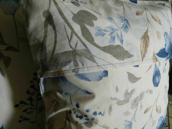2 szt poszewki 40x40 bawełna niebieskie kwiaty HandmadebyAmia