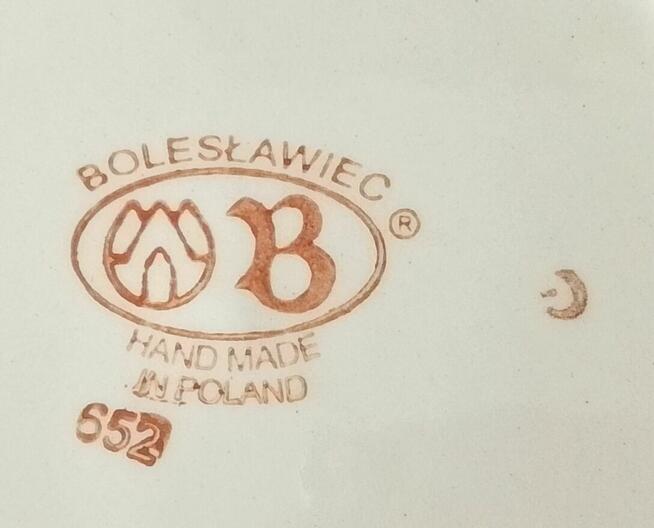 Talerz Bolesławiec B. Wolanin, kolekcjonerski unikat.