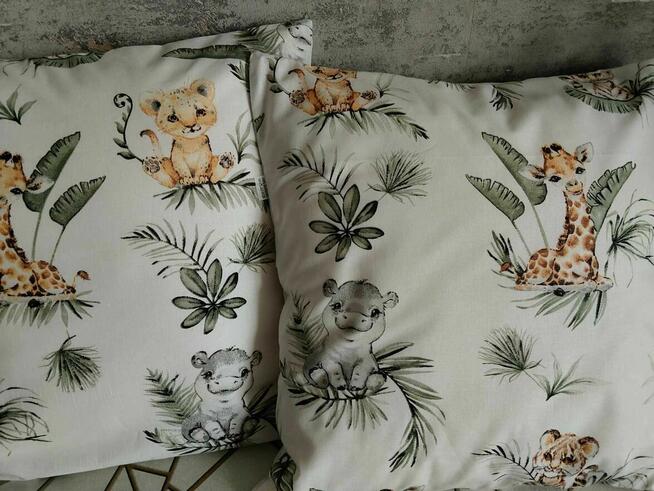 2 szt poszewki 40x40 bawełna safari biały tył HandmadebyAmia