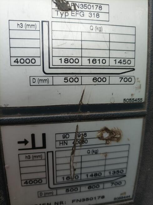 Wózek widłowy Jungheinrich EFG 318, rok 2006 - elektryczny.