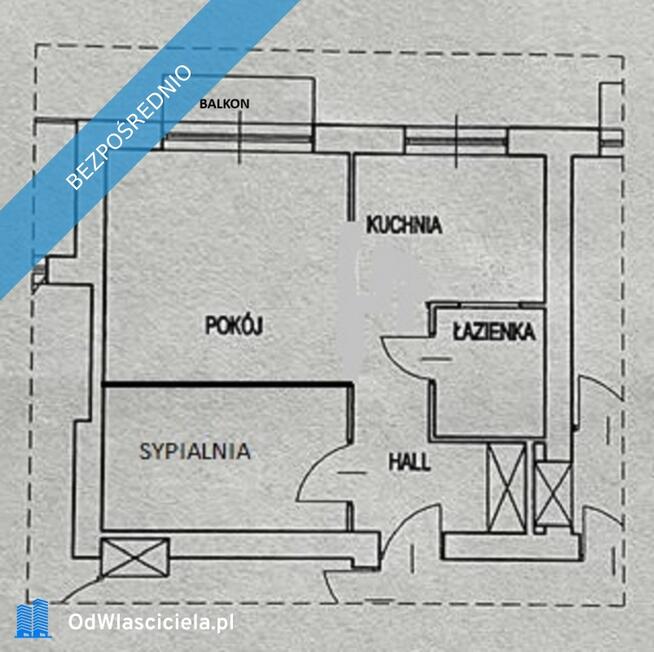 Urocze studio na Woli, z wydzieloną sypialnią, bardzo słoneczne i ciche.